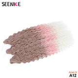 Ariel Curl Hair Synthetic Water Wave Twist Crochet Hair Afro Curls Crochet Braids Ombre Pink Braiding Hair Extension For Women