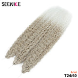 Ariel Curl Hair Synthetic Water Wave Twist Crochet Hair Afro Curls Crochet Braids Ombre Pink Braiding Hair Extension For Women