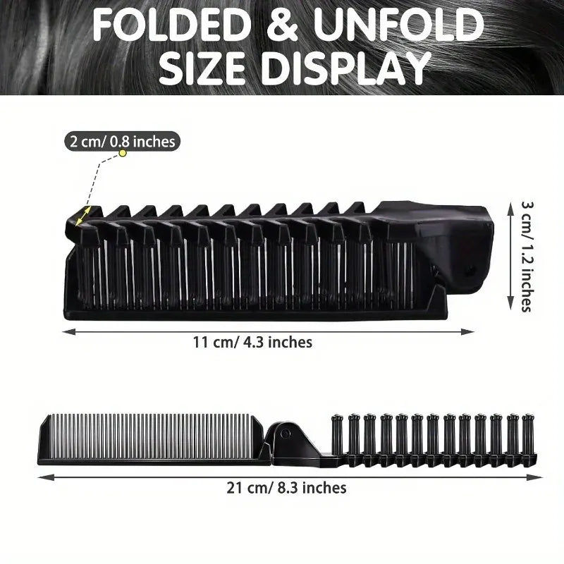 Barber Hair Portable Mini Folding Combs Foldable Pocket Combs Oil Head Plastic Beard Combs Hair Brush Styling Tool For Travel