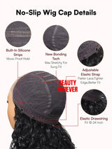 Beauty Forever 7x5 Golden Brown Human Hair Wig Water Wave Pre Cut HD Transparent Lace Pre Bleached Tiny Knots Glueless Wig