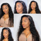 (Bellona) Brazilian Water Wave Human Hair HD Lace Front Wig 13x4 or 13x6, 20-40 Inch, 200% Density