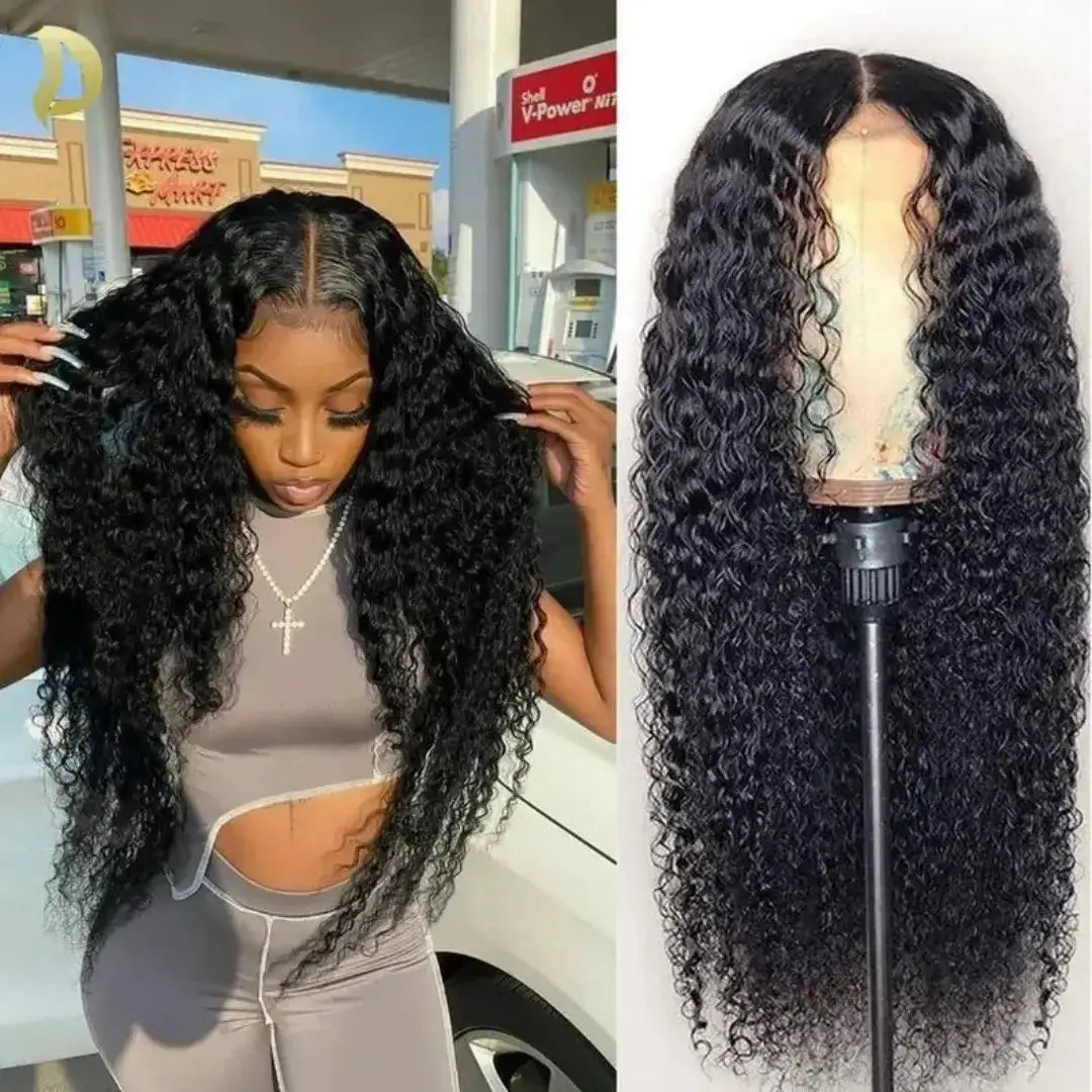(Bella) Brazilian Water Wave Human Hair HD Lace Front Wig 13x4 or 13x6, 18-40 Inch, 200%-250% Density