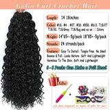 BEWILL GoGo Curl Crochet Hair 14 18 Inches Water Wave Beach Curl Crochet Hair Ombre Synthetic Bohemian Braids Hair Extensions 1B
