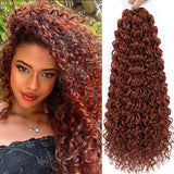 BEWILL GoGo Curl Crochet Hair 14 18 Inches Water Wave Beach Curl Crochet Hair Ombre Synthetic Bohemian Braids Hair Extensions 1B