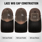 (Black T) Bone Straight Bob Human Hair HD Lace Front Wig 13x4, 13x6 or 5x5, Vietnamese Hair, Glueless, 180-230% Density