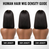 (Black T) Bone Straight Bob Human Hair HD Lace Front Wig 13x4, 13x6 or 5x5, Vietnamese Hair, Glueless, 180-230% Density