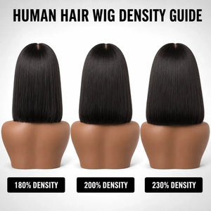 (Black T) Bone Straight Bob Human Hair HD Lace Front Wig 13x4, 13x6 or 5x5, Vietnamese Hair, Glueless, 180-230% Density