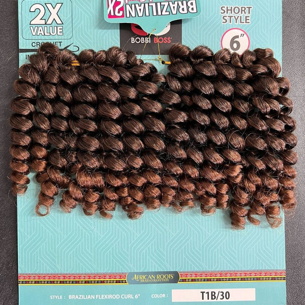 Bobbi Boss Crochet Hair - Brazilian Flexi Rod Curl 6" 2X