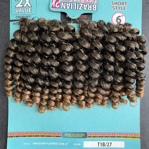 Bobbi Boss 2X Crochet Hair - Brazilian Flexi Rod Curl 6"