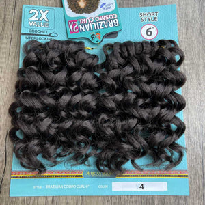 Bobbi Boss Crochet Hair - 2X Brazilian Cosmo Curl 6"