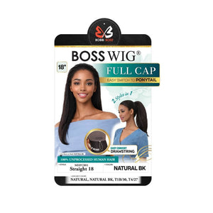 Bobbi Boss Human Hair Full Cap - MHFC001 Straight 18"
