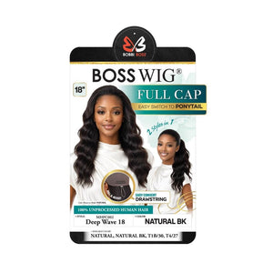Bobbi Boss Human Hair Full Cap - MHFC002 Deep Wave 18"