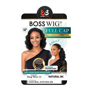 Bobbi Boss Human Hair Full Cap - MHFC006 Water Wave 12"