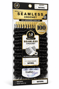 Bobbi Boss Human Hair Seamless Crochet Hair- BNSCDW Deep Wave