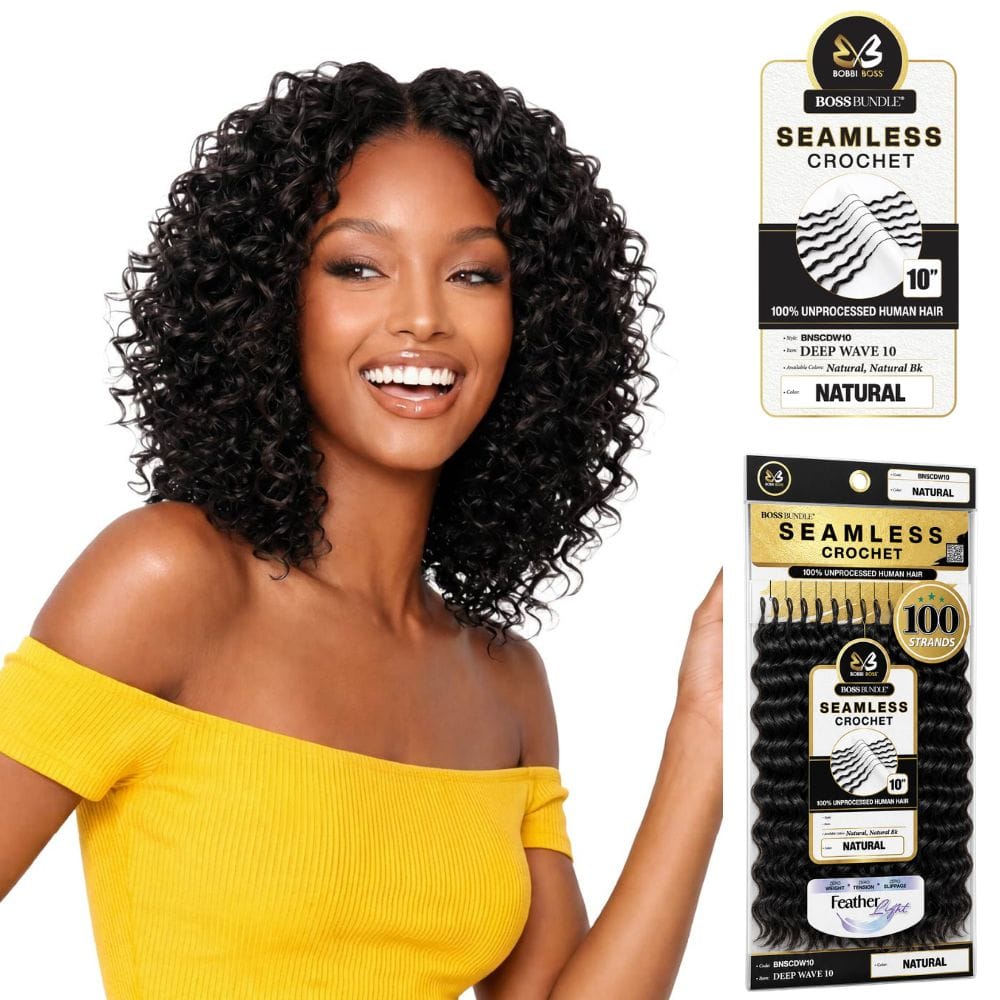 Bobbi Boss Human Hair Seamless Crochet Hair- BNSCDW Deep Wave