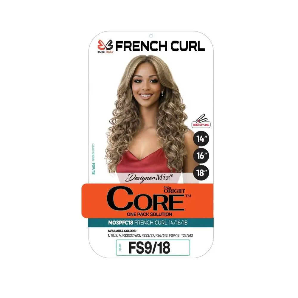 Bobbi Boss Miss Origin Synthetic Core One Pack 3PCS Weave - French Curl