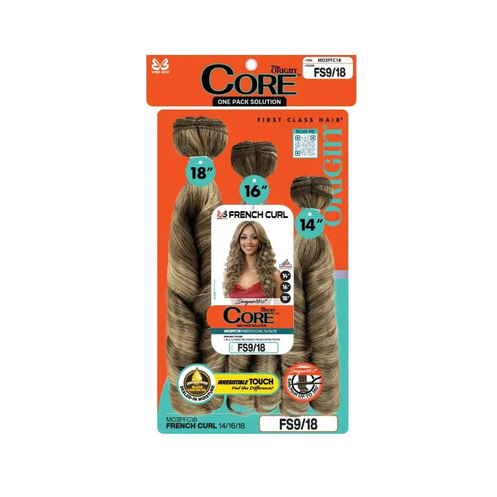 Bobbi Boss Miss Origin Synthetic Core One Pack 3PCS Weave - French Curl