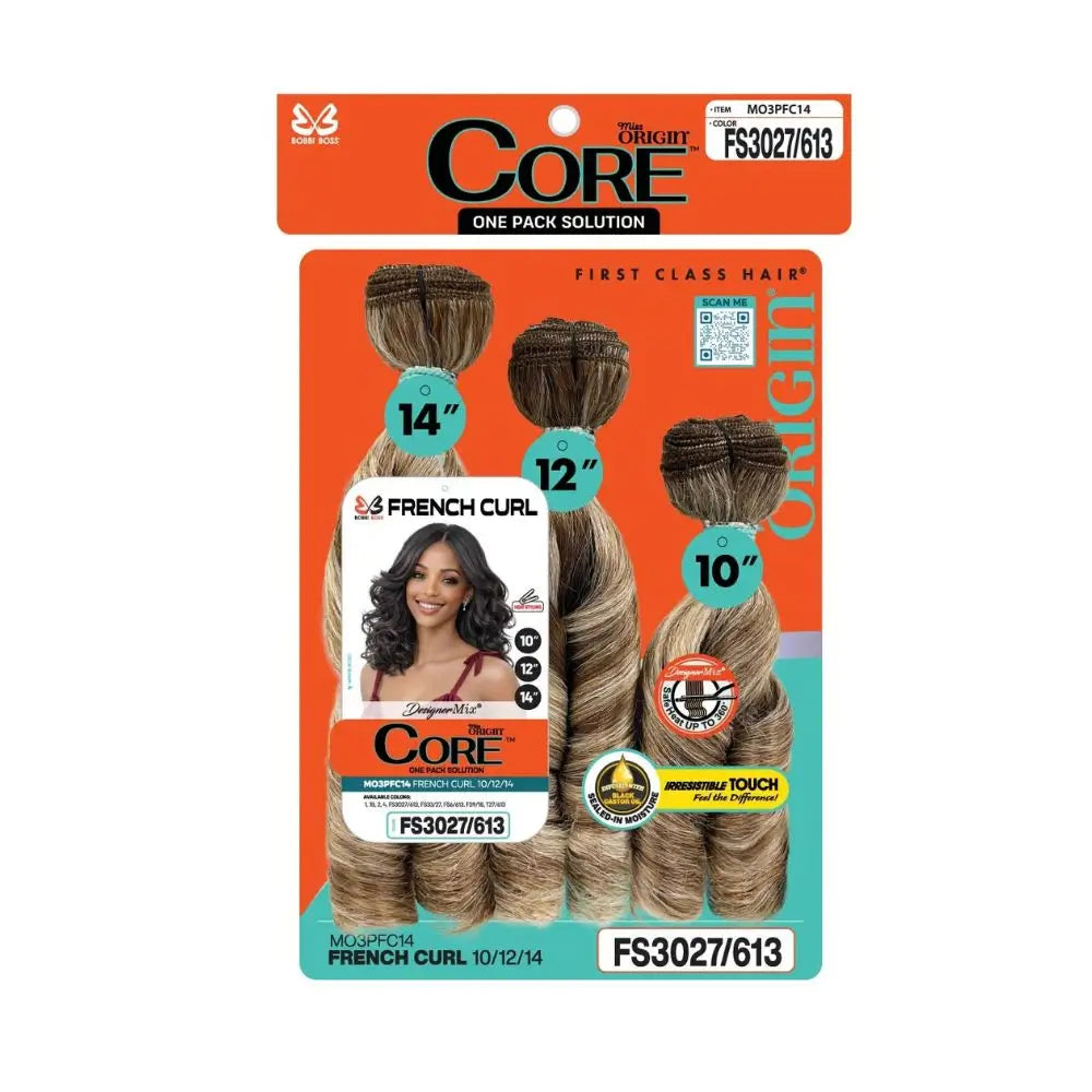 Bobbi Boss Miss Origin Synthetic Core One Pack 3PCS Weave - French Curl