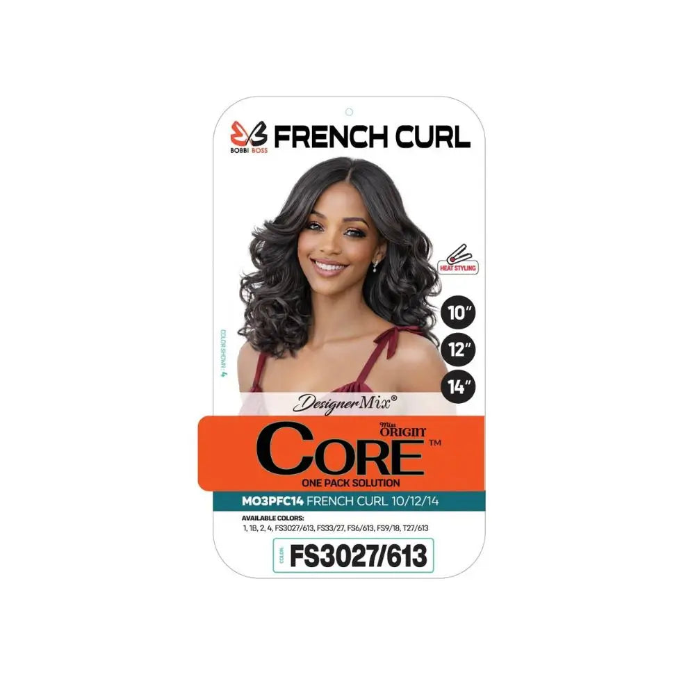 Bobbi Boss Miss Origin Synthetic Core One Pack 3PCS Weave - French Curl