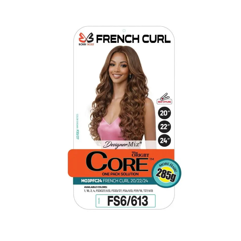 Bobbi Boss Miss Origin Synthetic Core One Pack 3PCS Weave - French Curl