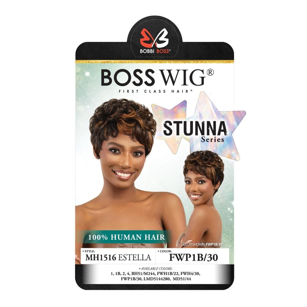 Bobbi Boss Stunna Series Human Hair Wig - MH1516 Estella