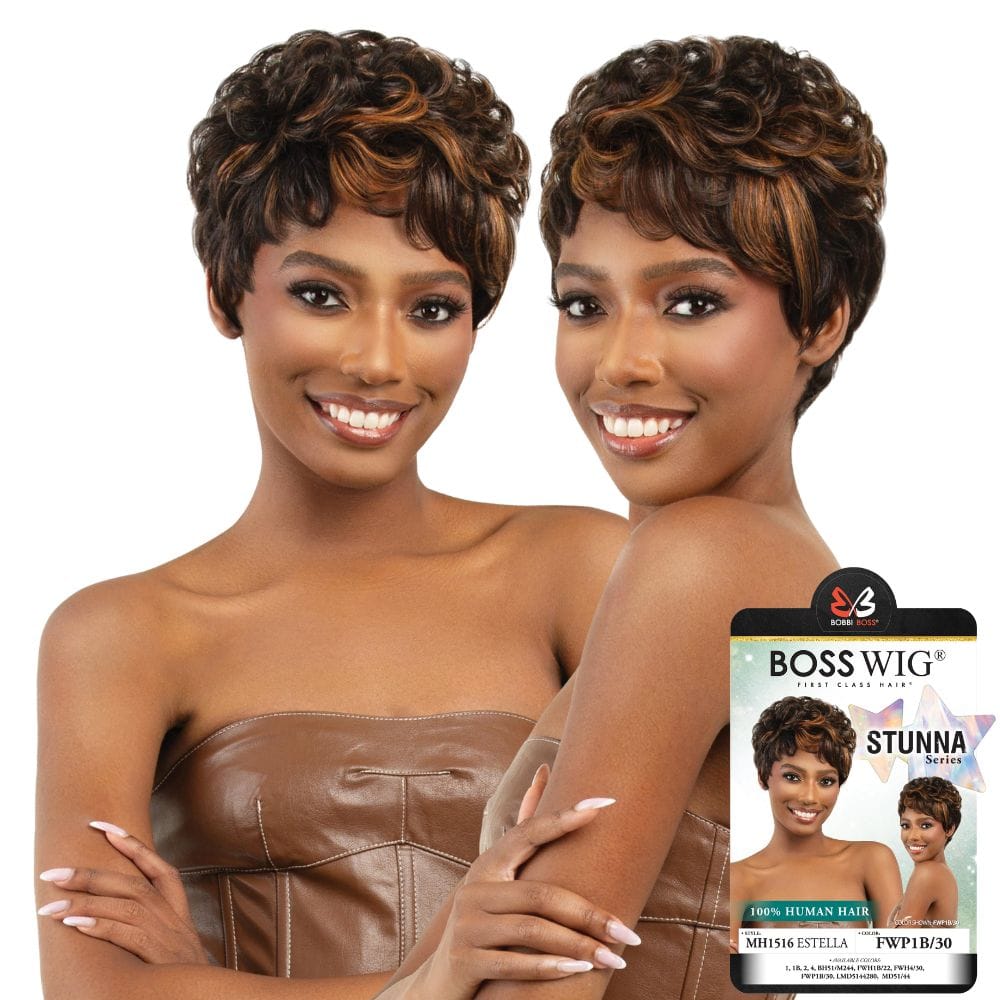 Bobbi Boss Stunna Series Human Hair Wig - MH1516 Estella