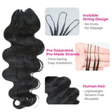 Body Wave Crochet Human Hair For Braiding 30 Inch Miracle Knots Boho Braids Raw Human Hair Extensions Feather Human Crochet Hair