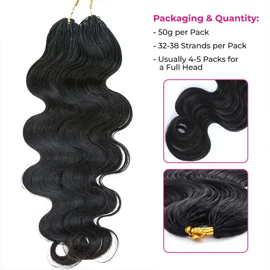 Body Wave Crochet Human Hair For Braiding 30 Inch Miracle Knots Boho Braids Raw Human Hair Extensions Feather Human Crochet Hair