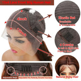 Body Wave Human Hair Wig For Women 13x4 HD Lace Front Human Hair Wigs Pre Plucked Baby Hair 200 Density #4 Chocolate Brown Wig