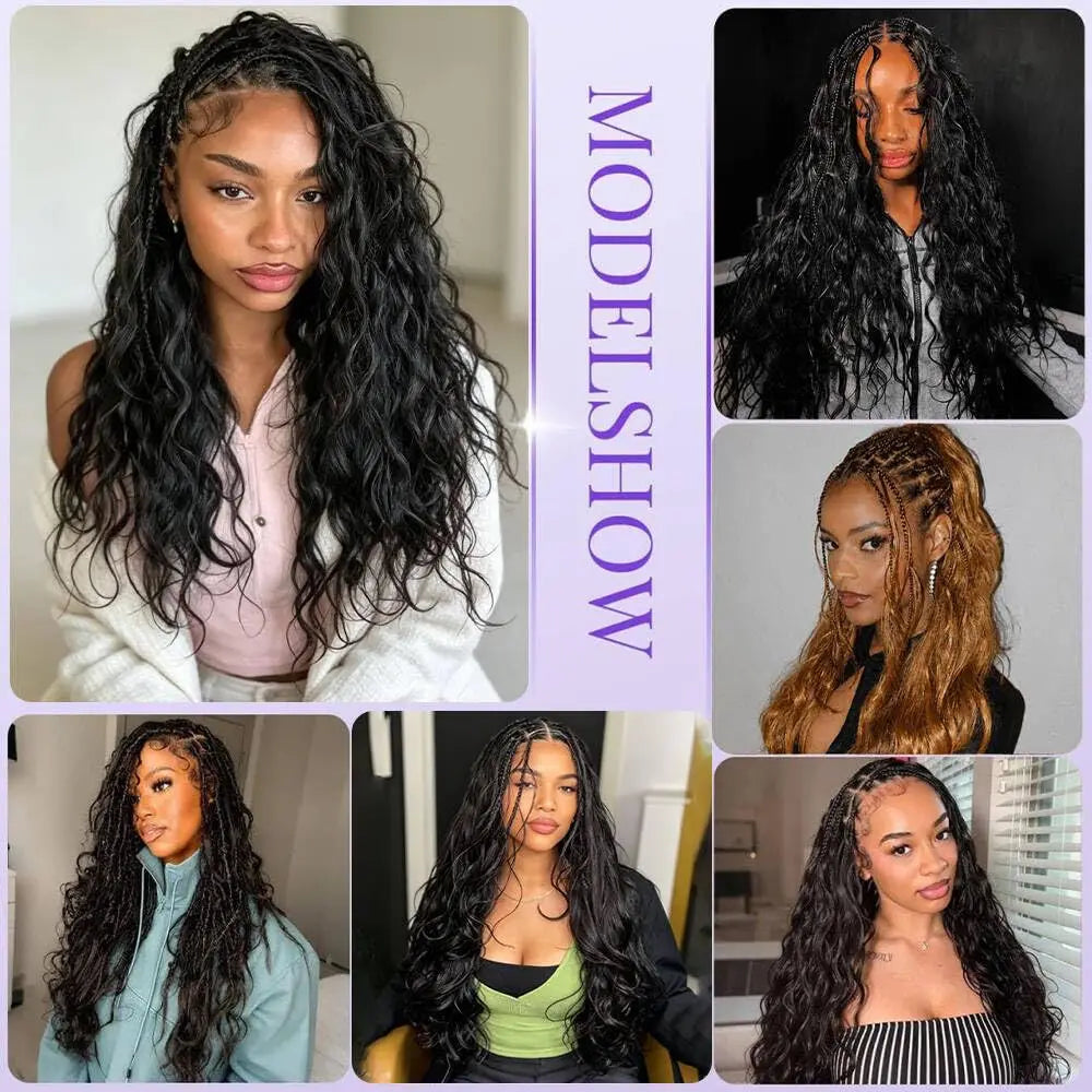Body Wave Miracle Knots Crochet Human Hair Extensions Pre-Separated Knotless Feather Crochet Hair Bundles Boho Braids For Women