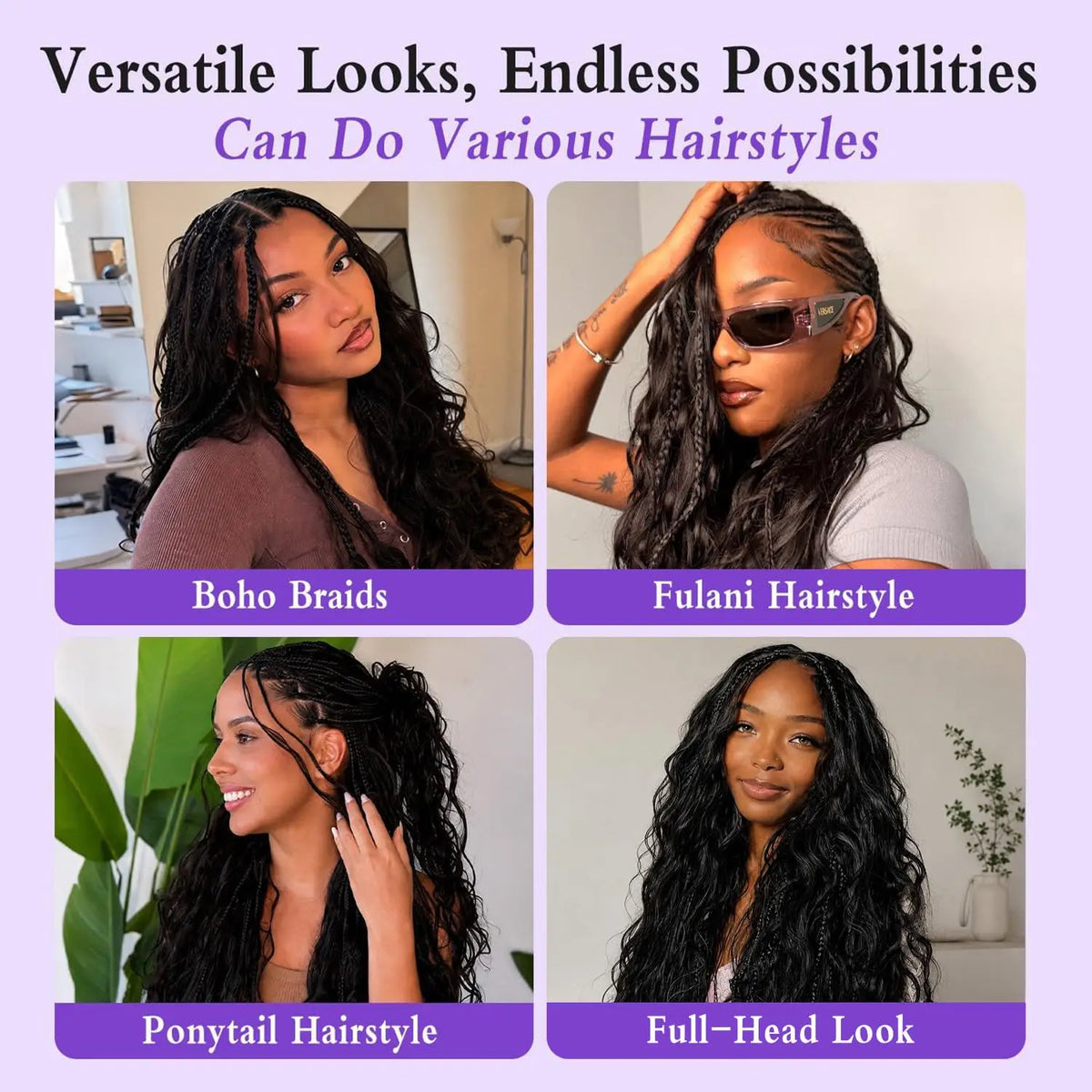 Body Wave Miracle Knots Crochet Human Hair Extensions Pre-Separated Knotless Feather Crochet Hair Bundles Boho Braids For Women