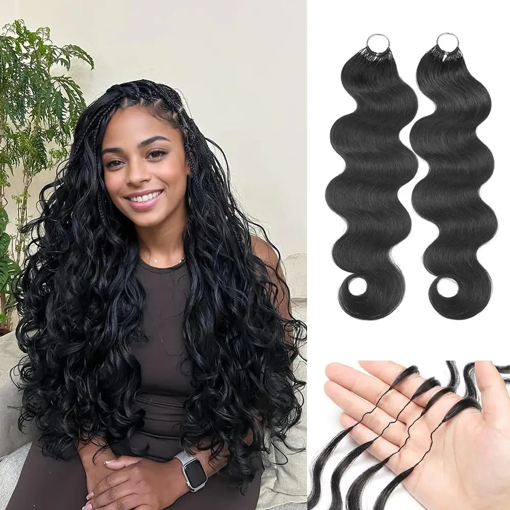 Body Wave Miracle Knots Crochet Human Hair Extensions Pre-Separated Knotless Feather Crochet Hair Bundles Boho Braids For Women