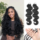 Body Wave Miracle Knots Crochet Human Hair Extensions Pre-Separated Knotless Feather Crochet Hair Bundles Boho Braids For Women