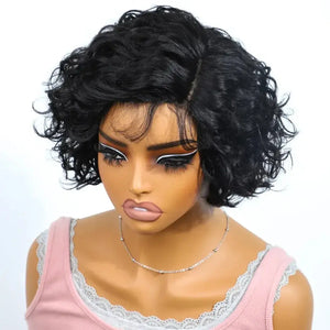 Body Wave Pixie Cut Human Hair Lace Wig, Short Brazilian Style with Baby Hair