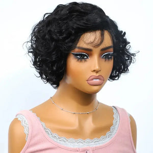 Body Wave Pixie Cut Human Hair Lace Wig, Short Brazilian Style with Baby Hair