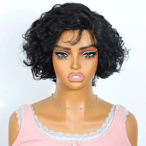 Body Wave Pixie Cut Human Hair Lace Wig, Short Brazilian Style with Baby Hair