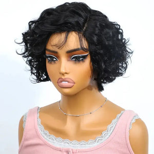 Body Wave Pixie Cut Human Hair Lace Wig, Short Brazilian Style with Baby Hair