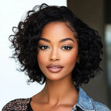 (Wadjet) Body Wave Pixie Cut Human Hair Lace Wig, Short Brazilian Style with Baby Hair
