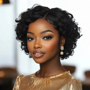 Body Wave Pixie Cut Human Hair Lace Wig, Short Brazilian Style with Baby Hair