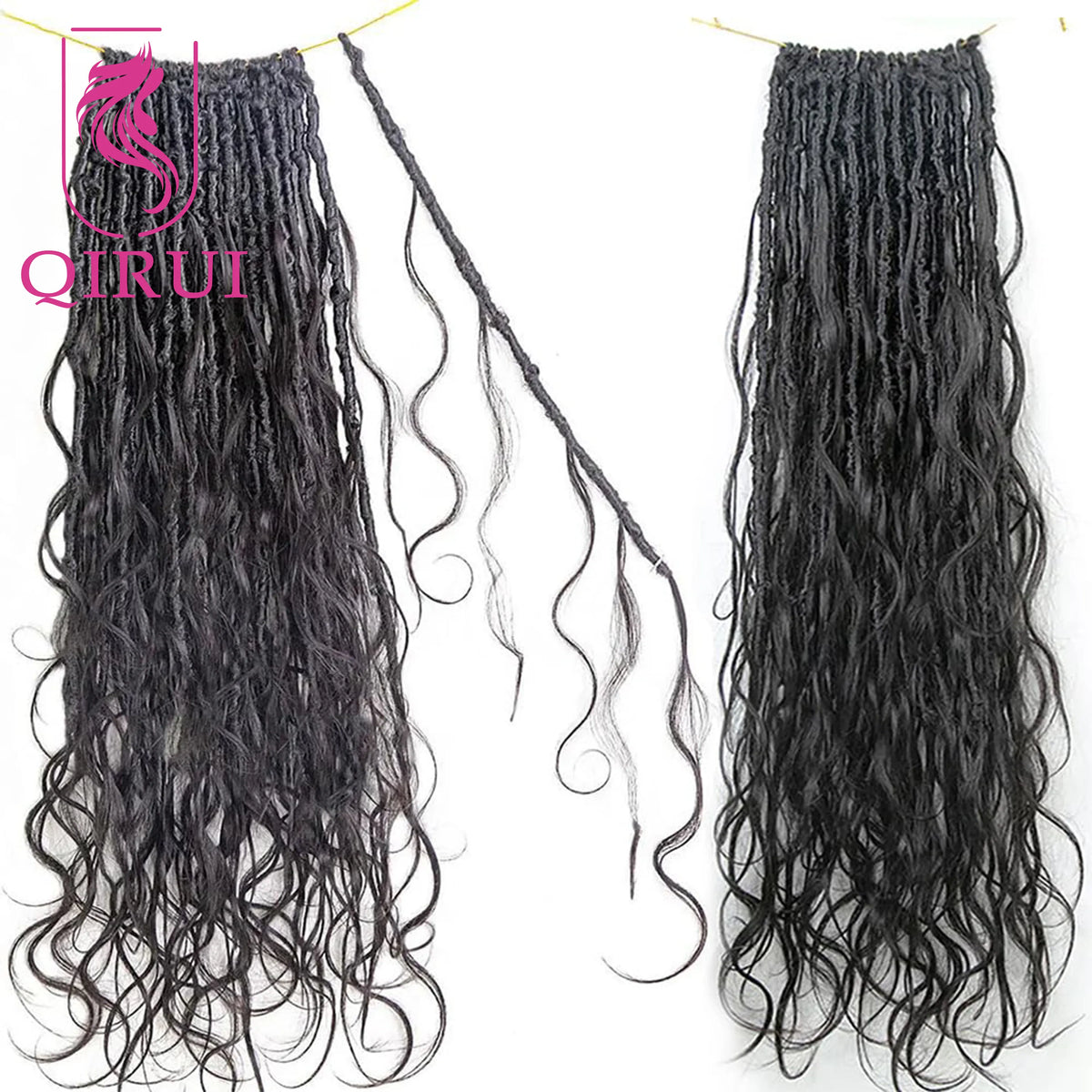 Body Wave Pre Looped Crochet Boho Locs With Human Hair Curls Knotless Braid Goddess Locs Crochet Hair With Human Hair Curly Ends