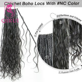 Body Wave Pre Looped Crochet Boho Locs With Human Hair Curls Knotless Braid Goddess Locs Crochet Hair With Human Hair Curly Ends