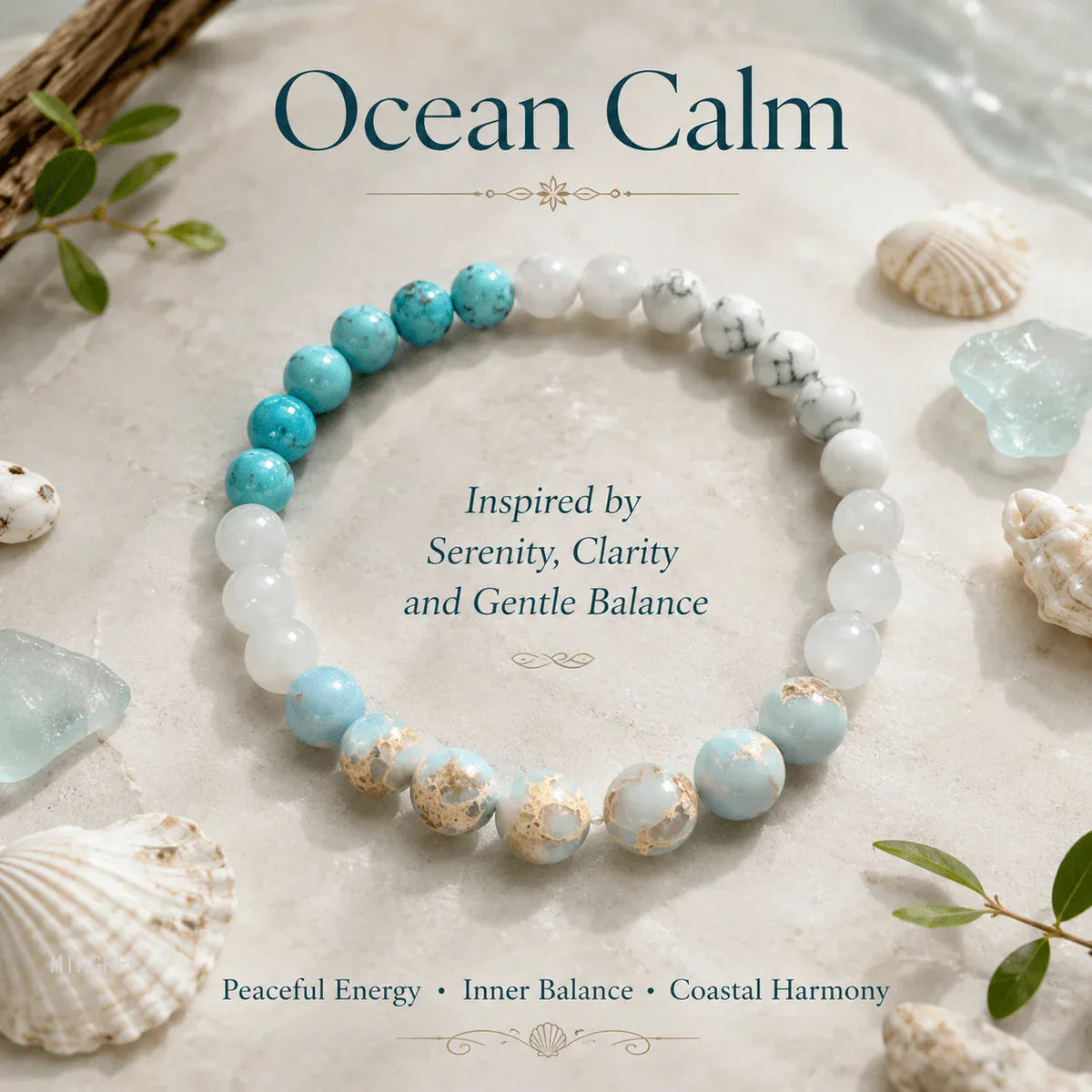 Bohemian Colorful Stone Bead Stretch Bracelet Beach Vacation Inspired Jewelry for Everyday Wear