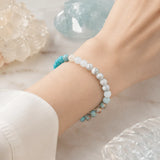 Bohemian Colorful Stone Bead Stretch Bracelet Beach Vacation Inspired Jewelry for Everyday Wear