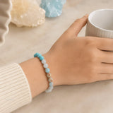 Bohemian Colorful Stone Bead Stretch Bracelet Beach Vacation Inspired Jewelry for Everyday Wear