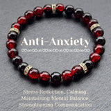 Bohemian Natural Stone Bead Bracelet, Calming Balance & Communication Inspired Stretch Jewelry