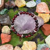 Bohemian Natural Stone Bead Bracelet, Calming Balance & Communication Inspired Stretch Jewelry