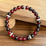 Bohemian Natural Stone Bead Bracelet, Calming Balance & Communication Inspired Stretch Jewelry