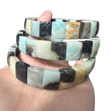 Bohemian Vintage Natural Stone Agate Turquoise Crystal Tiger Eye Beads DIY Jewelry Energy Couple Party Elastic Chain Bracelet