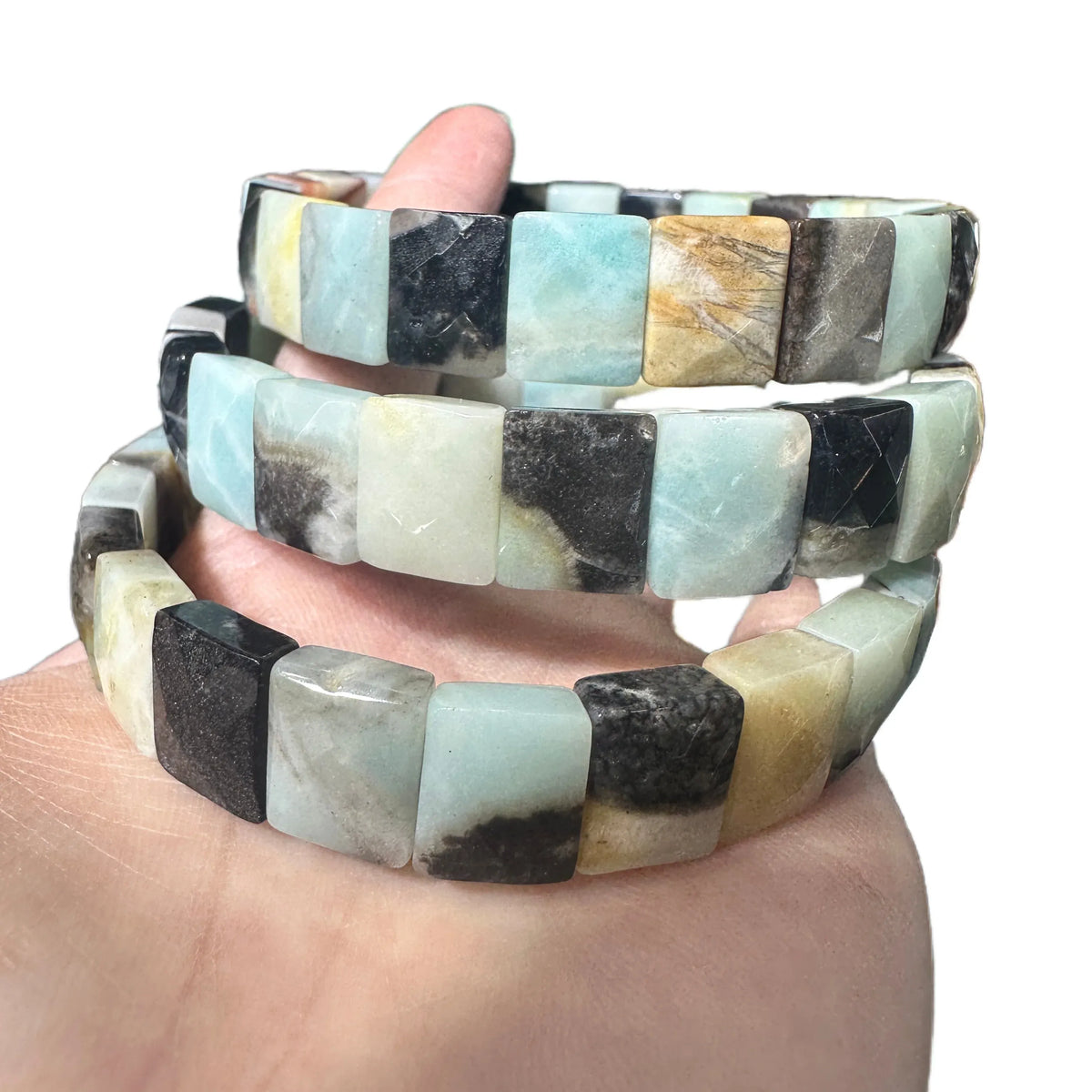 Bohemian Vintage Natural Stone Agate Turquoise Crystal Tiger Eye Beads DIY Jewelry Energy Couple Party Elastic Chain Bracelet