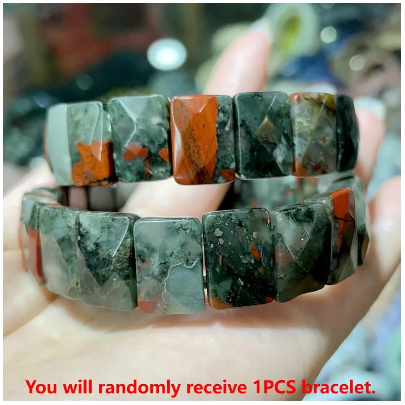 Bohemian Vintage Natural Stone Agate Turquoise Crystal Tiger Eye Beads DIY Jewelry Energy Couple Party Elastic Chain Bracelet